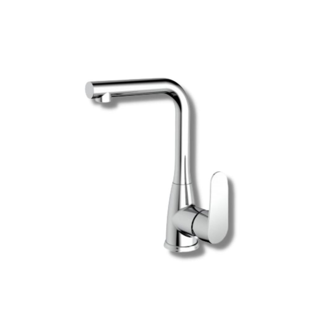 NSK Lena Plus Kuğu Lavabo Bataryası Krom, Krom NSK